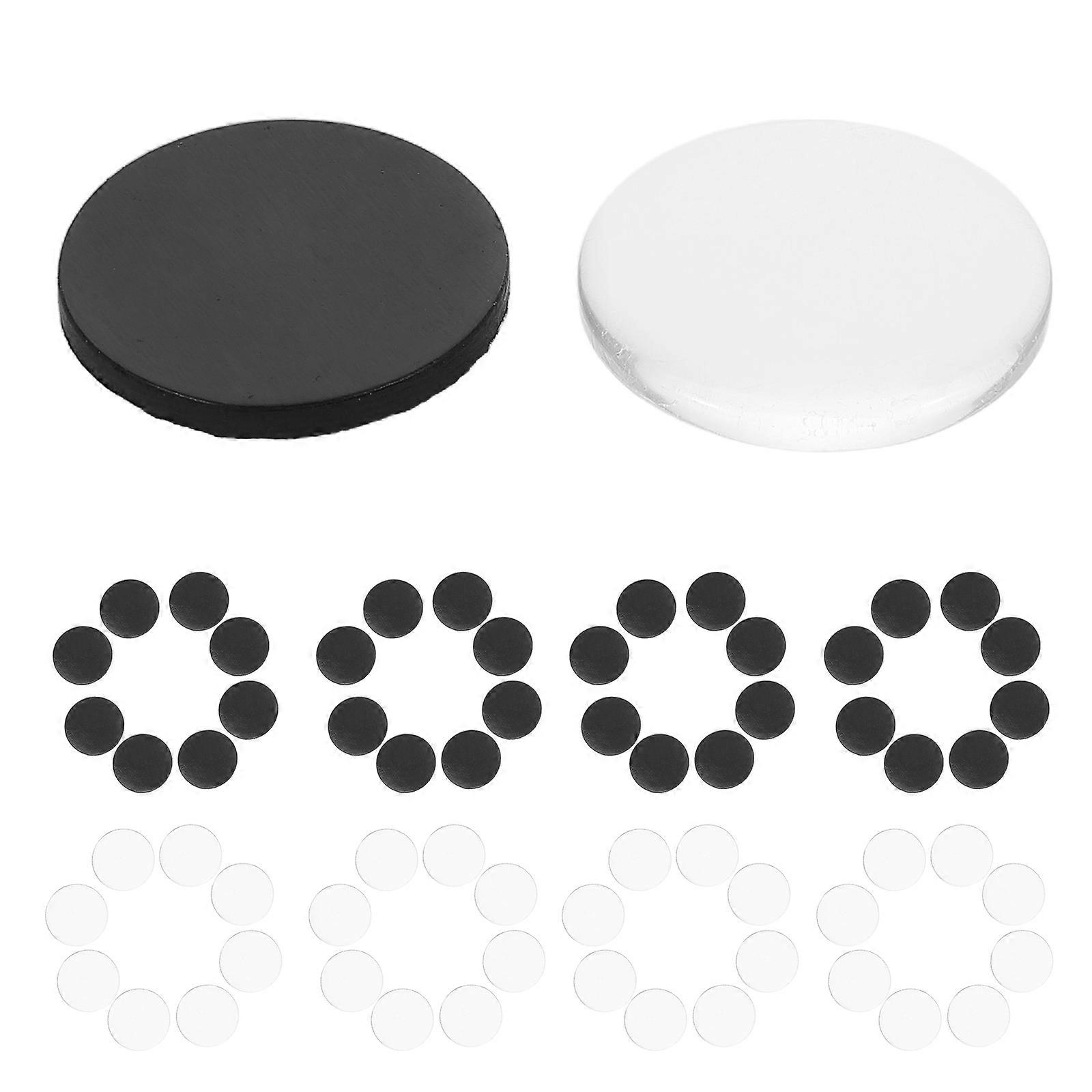 48 Pack Round Glass Fridge Magnets with Adhesive Backing – Decorative Craft Magnets for DIY Projects, Aesthetic Home & Office Decor with Magnetic Hold