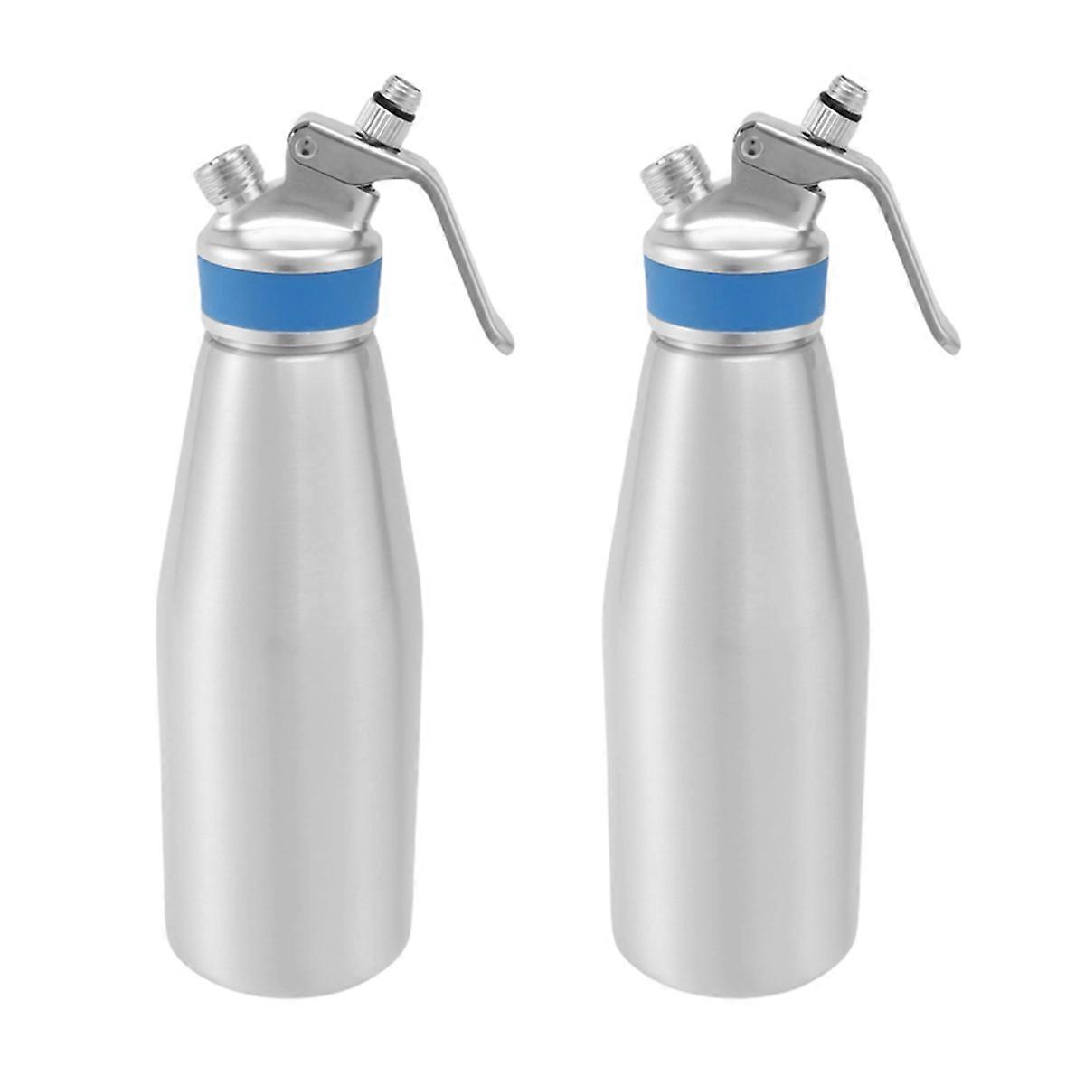 2X Whipped Cream Dispenser Cream Foaming Agent 1000Ml Handheld Whipping Cream Maker with 6 Stainless