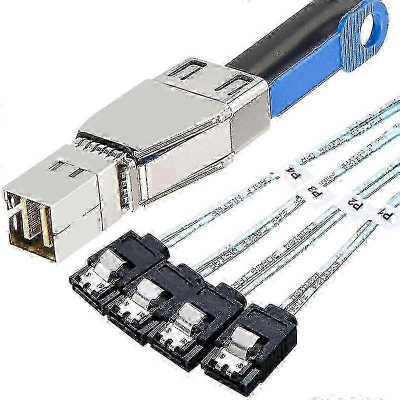 Mini SAS HD SFF-8644 to 4 x SATA 7Pin Hard Disk Cable 12Gbps Server External Hard Disk High-Speed C