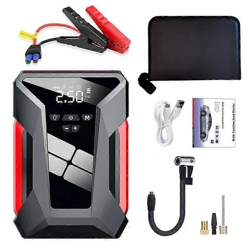 Booster Car Battery, 28000mAh, 12V Jump Starter, Safety Clamps, LCD Display