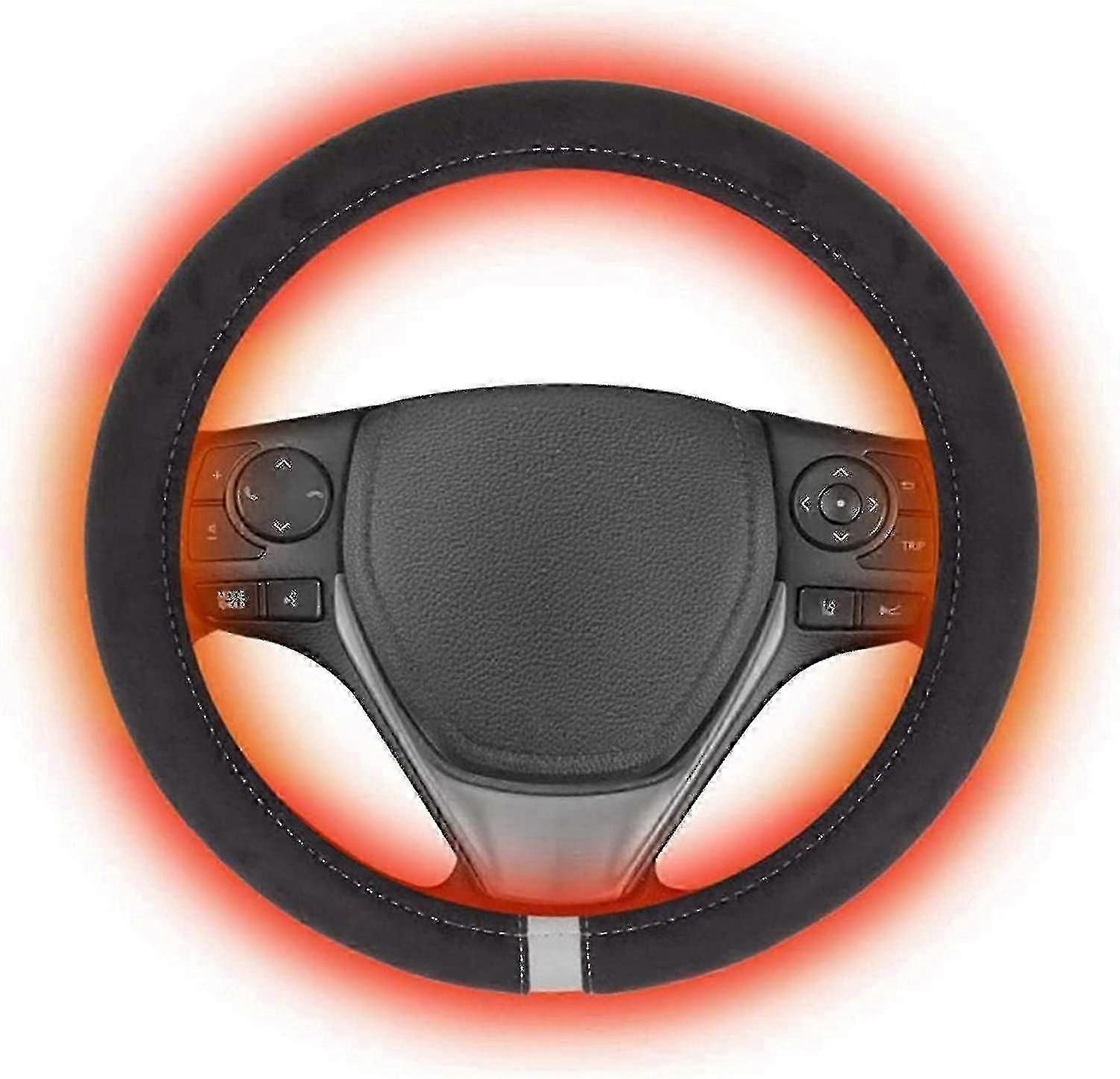 Auto beheizte Lenkradabdeckung 12v 15 im Auto Universal Winter Lenkrad