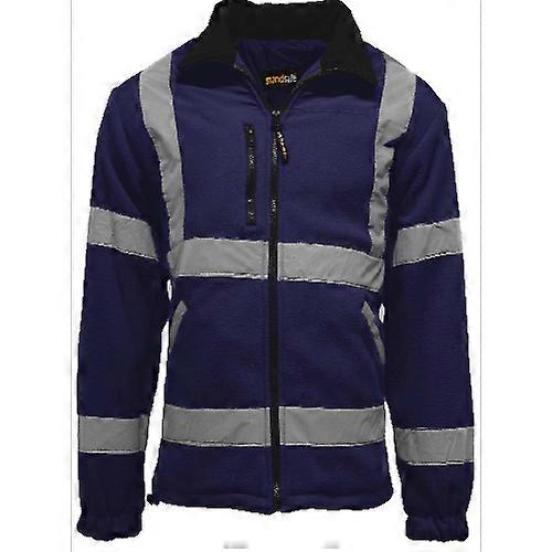 Hv022 Hi Vis Fleece Jacket - Navy