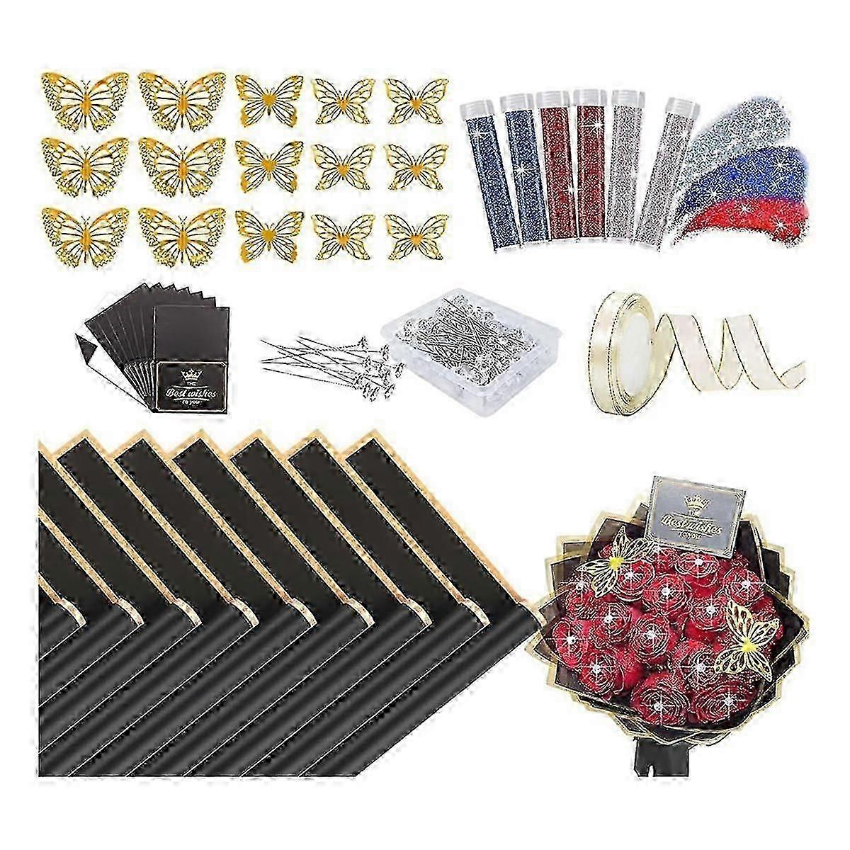 20 Sheets of Flower Wrapping Paper, Waterproof Bouquet Wrapping Paper, Flower Wrapping Paper for Bo