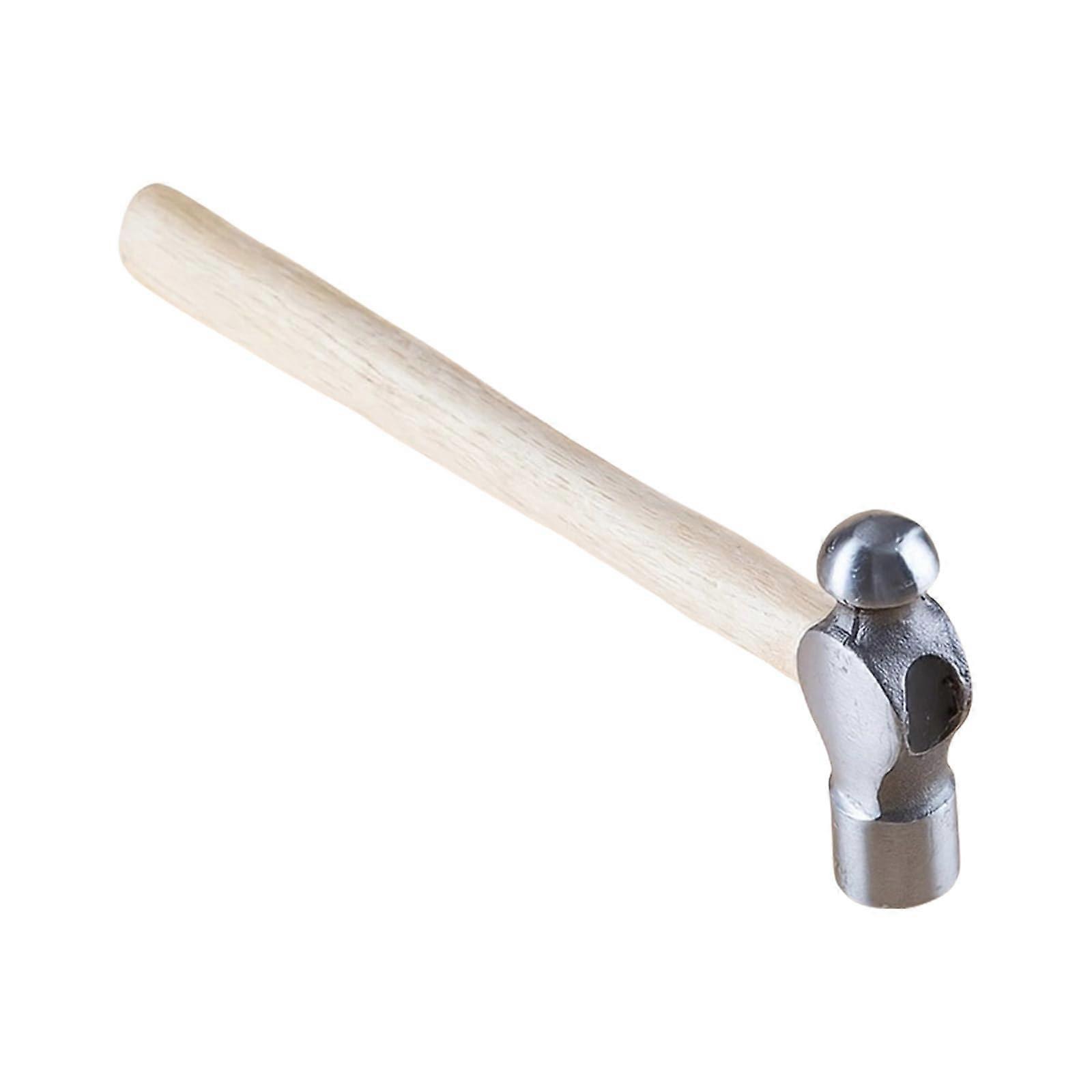 Młotek do robienia metalowej biżuterii, młotek z żelazną główką i ergonomiczną drewnianą rękojeścią, wielofunkcyjne narzędzie do rzemiosła