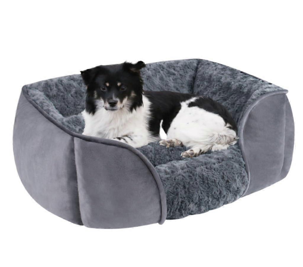 Pet bed, washable, calming, orthopedic, warming, soft sleeping puppy bed (B, 76*60*20cm)