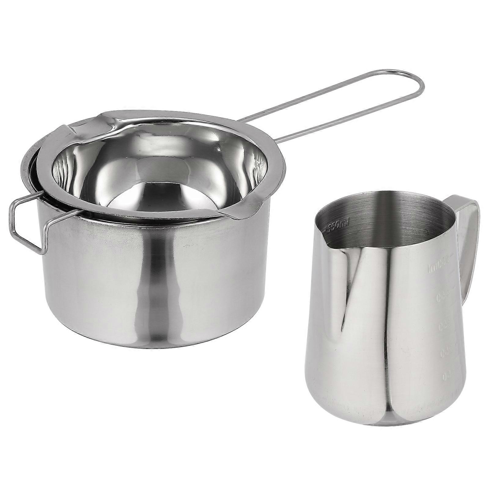 Stainless Steel Butter Melting Pot For Home Kitchen Use With Ergonomic Handle And Heatproof Design 1 Set