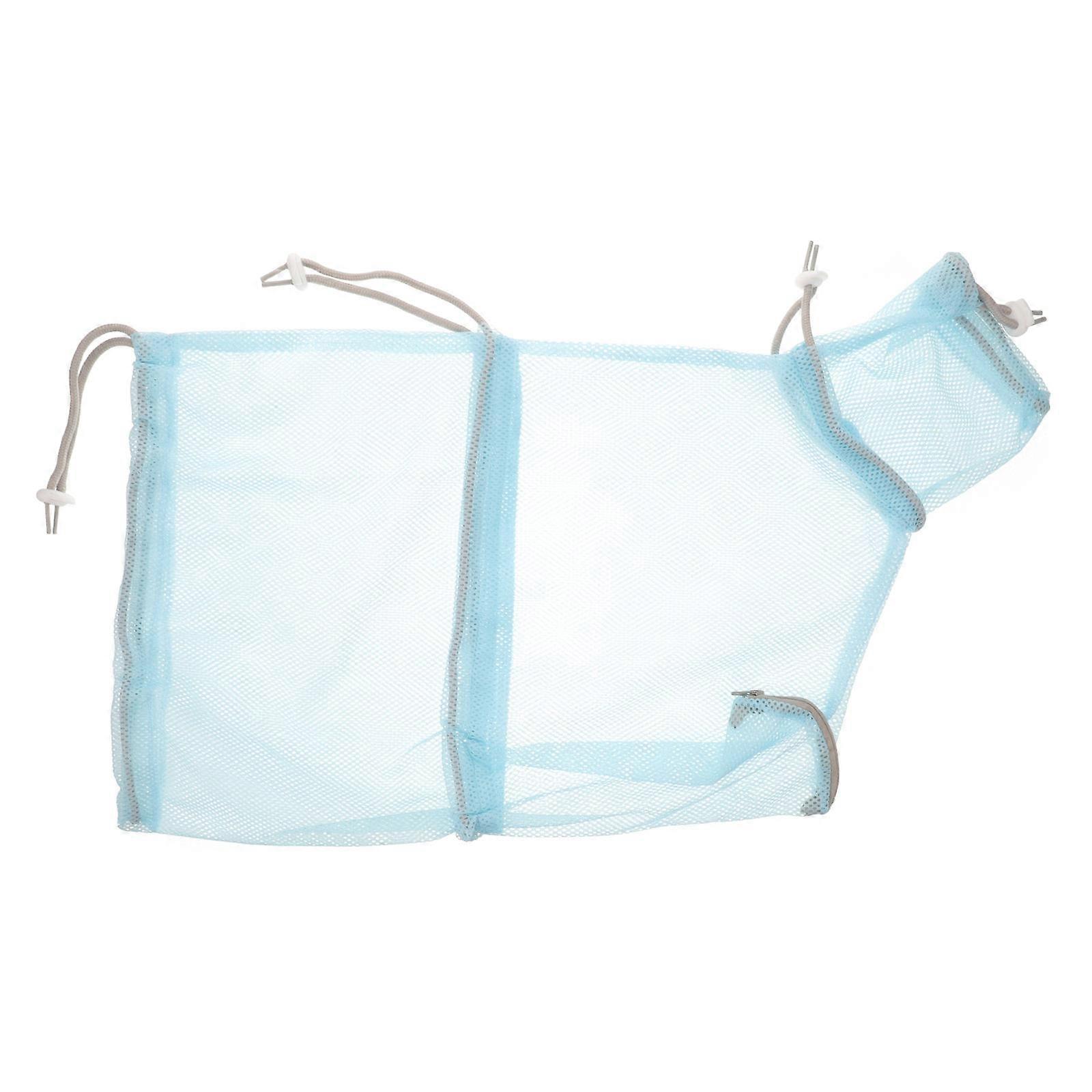 Anti-Bite Cat Shower Bag Grooming For Pets Rectangular Design -Blue Color 1Pack