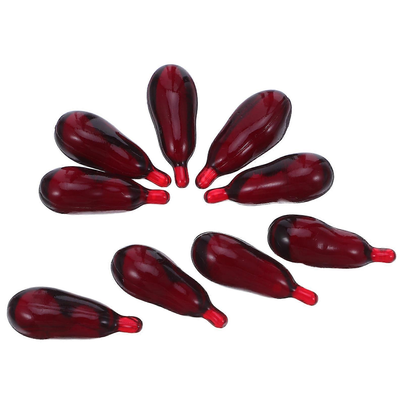Artificial Blood Halloween Props Suitable For Adults Enthusiasts With Superb Simulation Effects In Capsule Shape Red Color