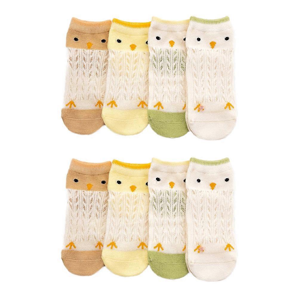 Children's Floor Socks 4 Pairs Anti-skid Mesh Thin Style Socks For Babies Comfortable Stretch