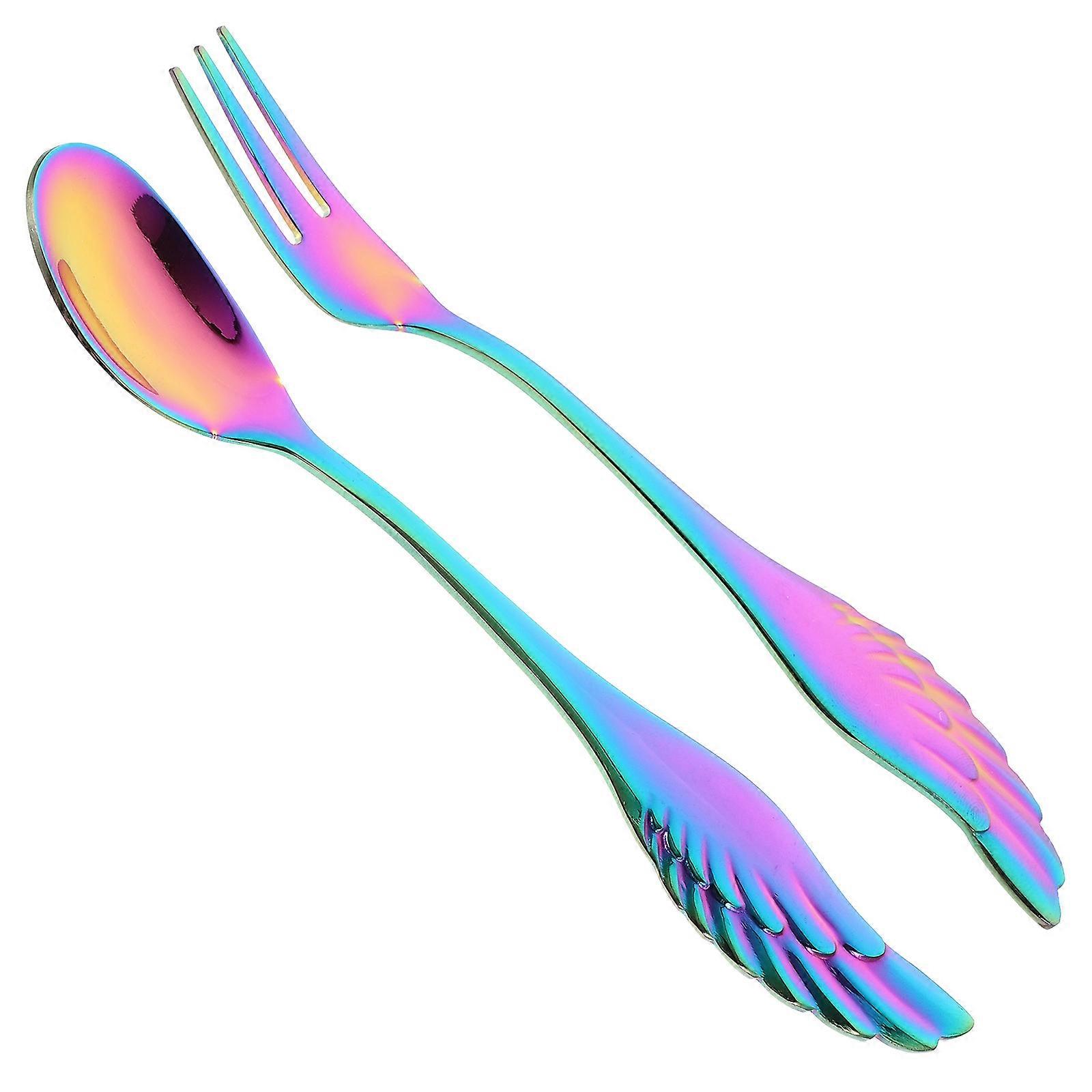 Stainless Steel Cutlery Set with Ergonomic Design for Kitchen Use Multi Color 1 Set