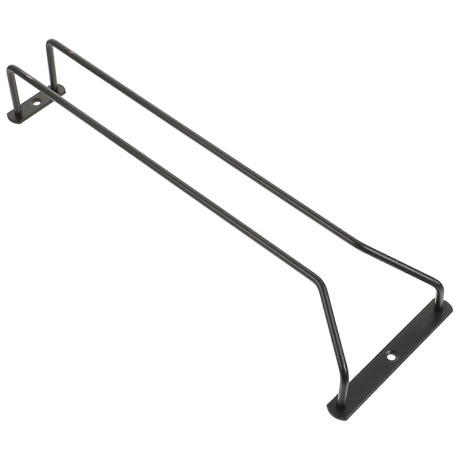Black Stainless Steel Wine Glass Holder for Kitchen Use Multi-Functional Cup Rack Under Shelf 7