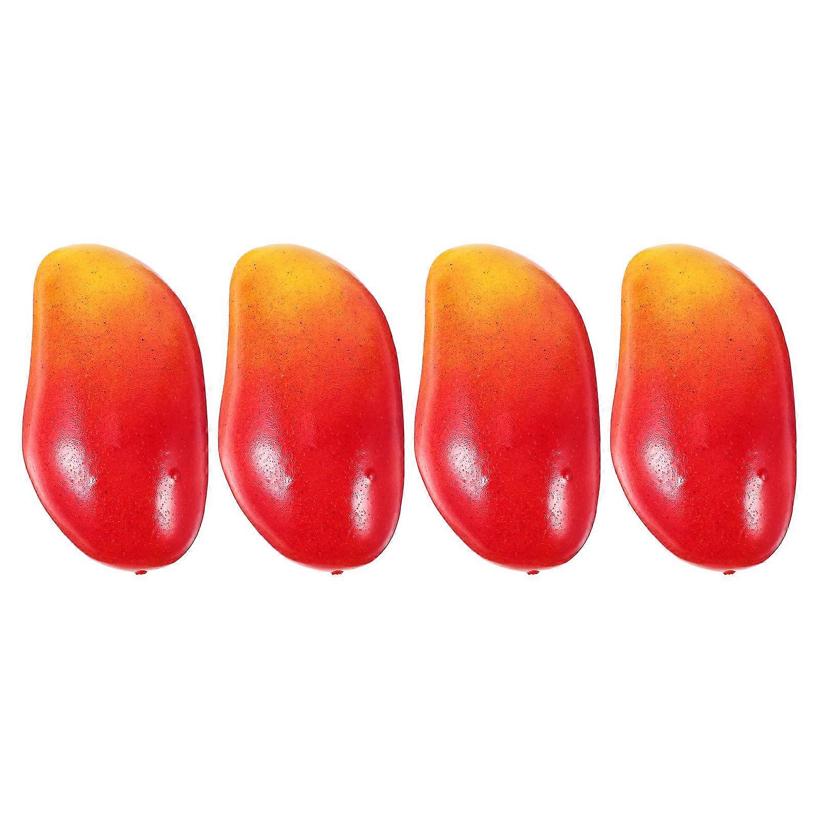 Artificial Mango Models Display Model Restaurant Display Multi Color 4Pcs