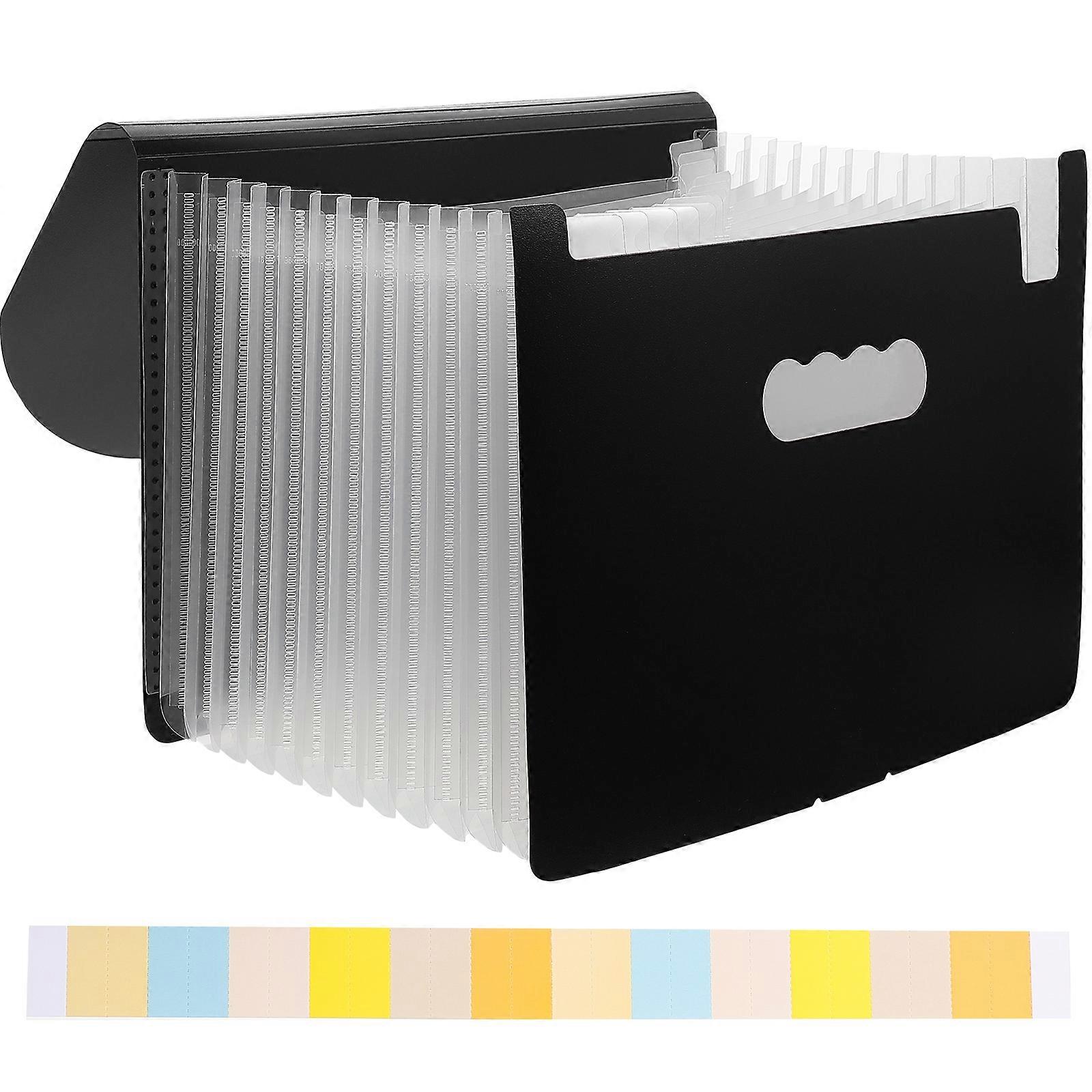 Expandable Folder Practical Plastic Office Document Organizer 34X33CM Multi-function Storage Solution 1 Piece