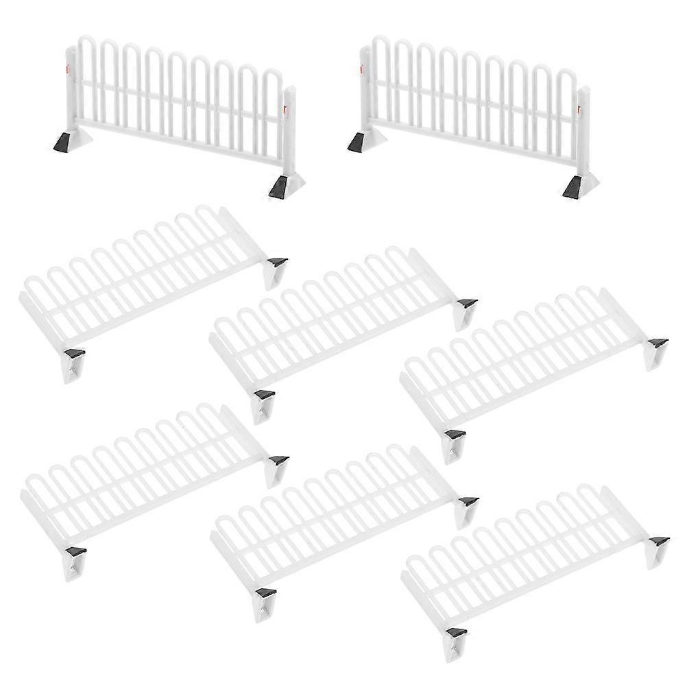 8pcs Miniature Fences for Sand Table Micro Landscape Traffic Fence Model