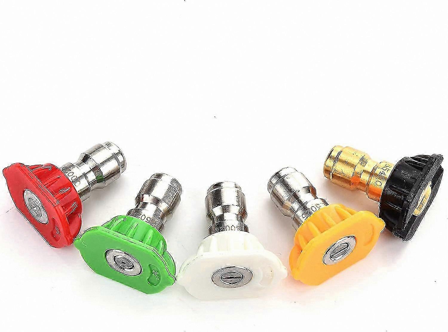 5-Pack 1/4 Inch Quick Connect Nozzle Tips for Pressure Washers