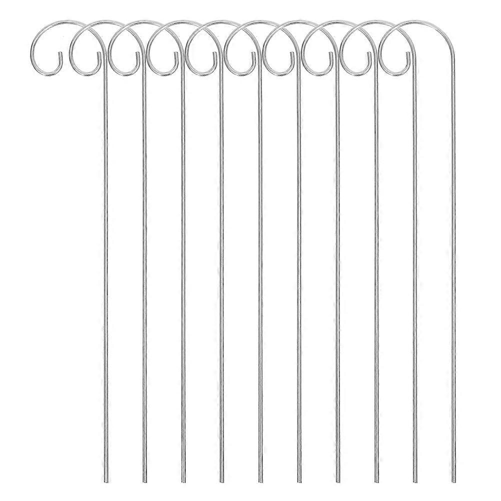 רב תכליתי 10 יחידות כסף מתכת רועה וו למחזיקי תגי גינה המתאימים למרפסות ופטיו