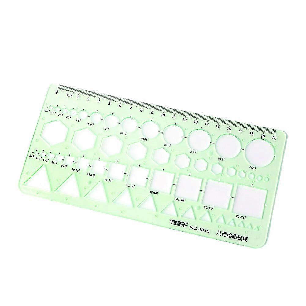 Geometric Template Square Hexagonal Ruler Stencil Measuring Tool for Drawing