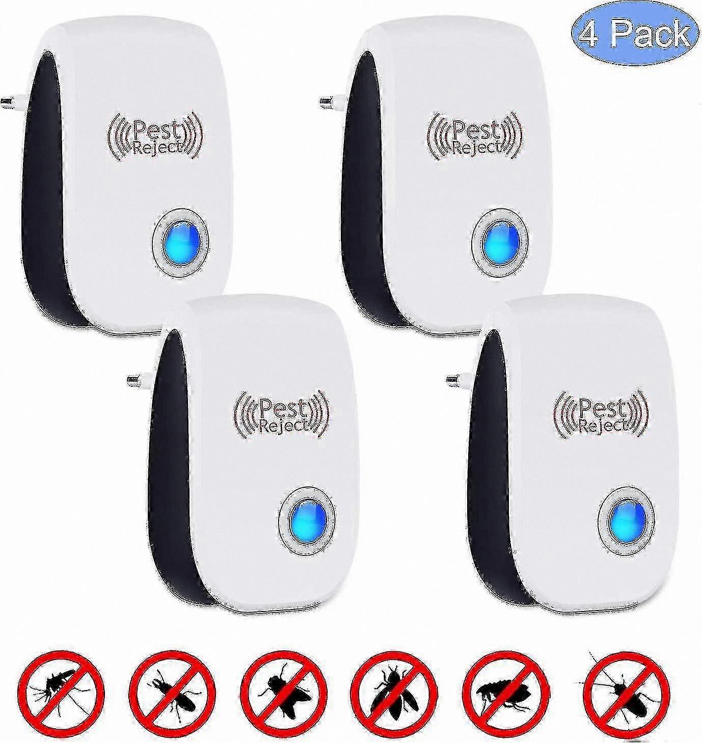 Electronic Ultra Repellent for Insects & Animals - 4 Pack Multi-Purpose Pest Control Solution