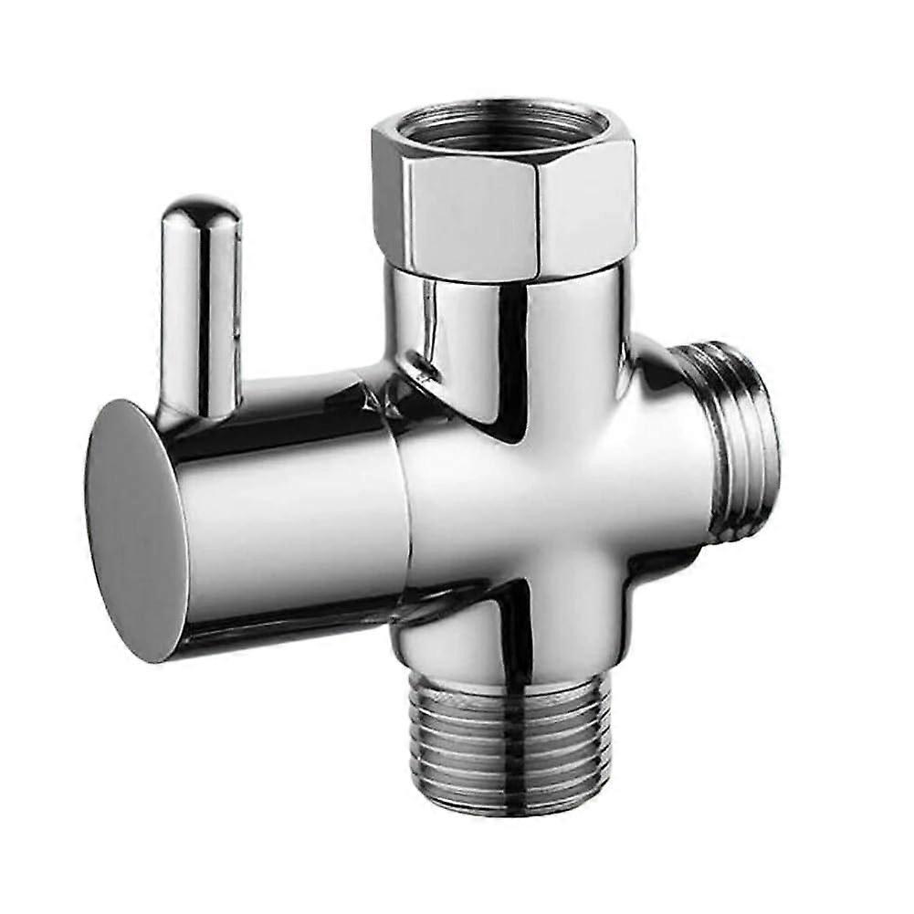 G1/2in 3-Way Valve T-Adapter Brass Shower Faucet Connector For Bathroom Faucet Splitter