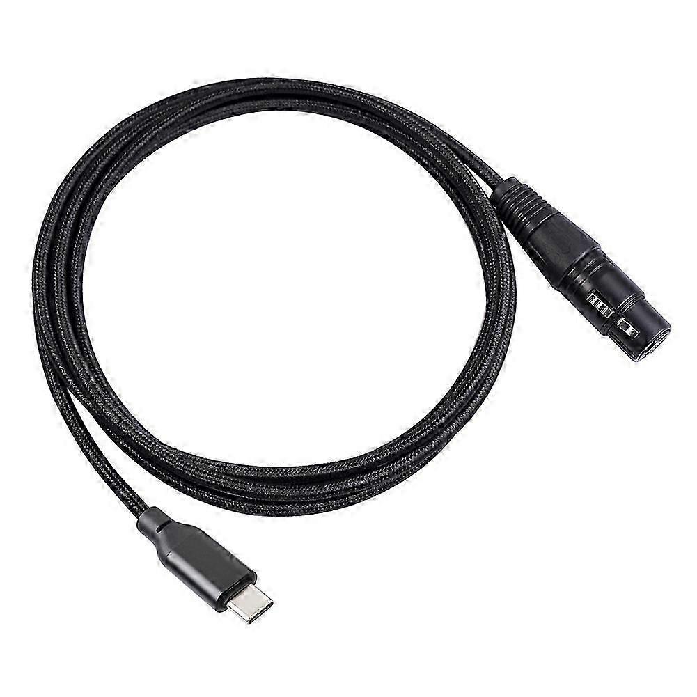 USB Type C To XLR Adapter Type C Male To 3 Pin XLR Female Microphone Cable Connector Computer Audio