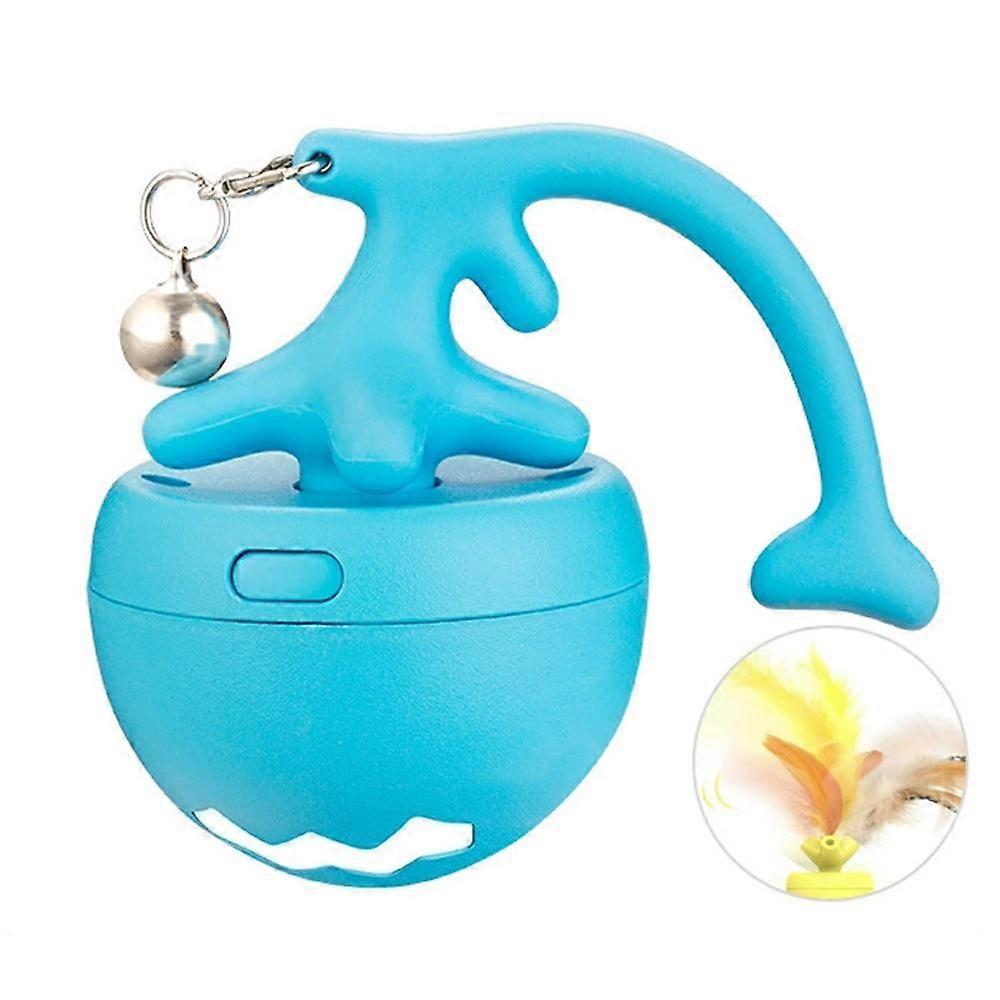 Interactive Cat Toy Smart Fishbone Rolling Ball Durable Self Play Electric
