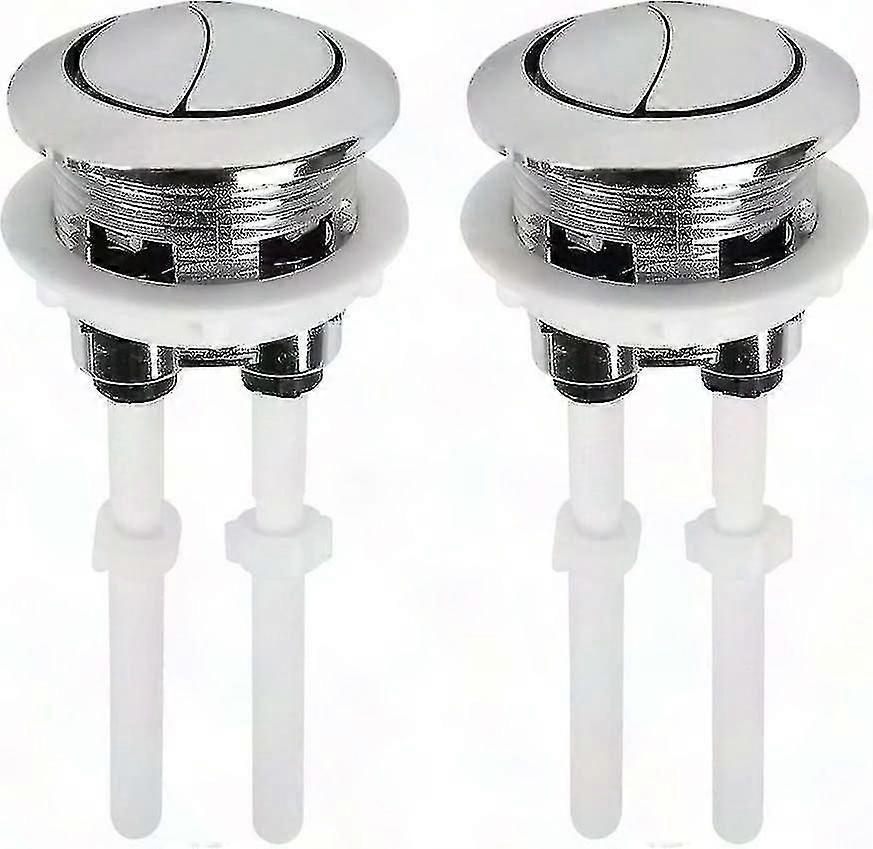 2 Pack Universal Toilet Cistern Push Buttons 38mm Dual Flush Pop Up Button Standard Double Flush Button