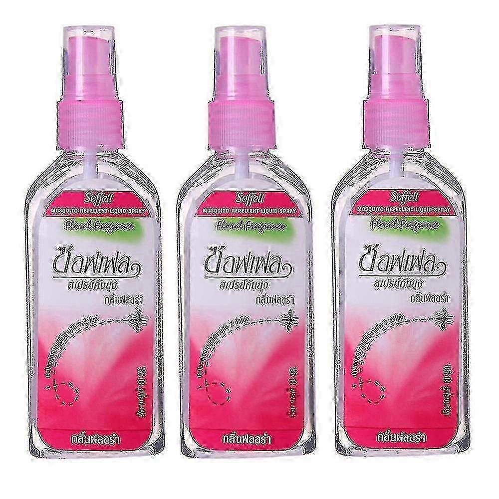 3pcs 80ml Mosquito Spray Thailand Plant Anti-mosquito Bite Swelling Itching Mosquito Repellent Liquid Spray For Body New