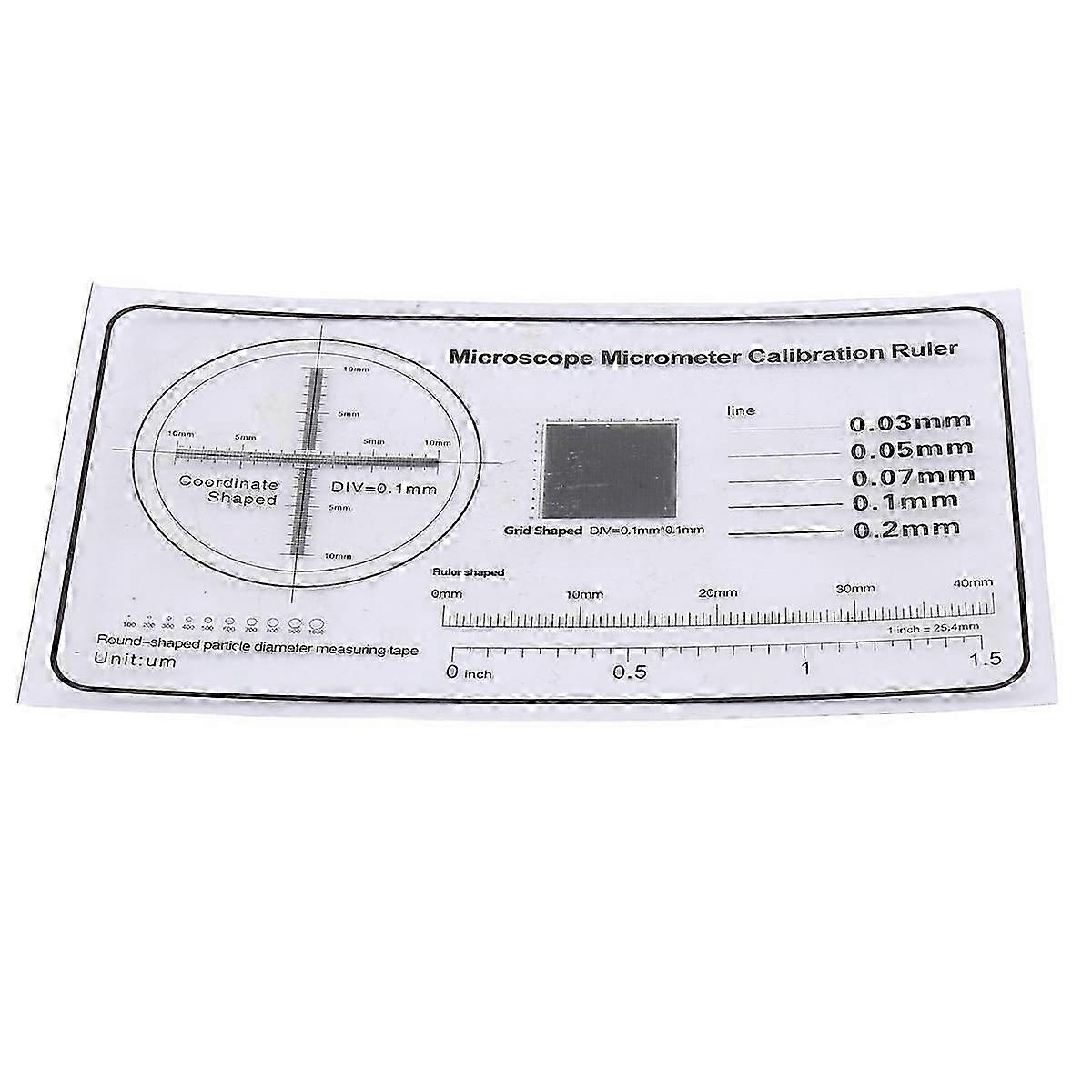 Microscope correction ruler for lab use, optical micrometer calibration plate