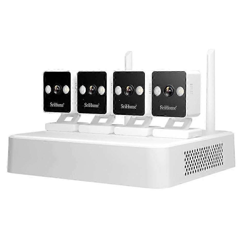 SRIHOME NVS011+IPC057 Telecamera di sorveglianza HD da 2 MP con videoregistratore NVR a 8 canali