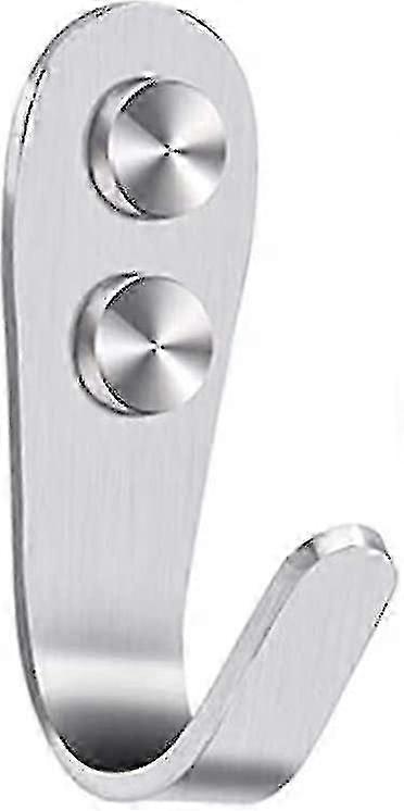 8-Pack Wall Hooks with Mounting Screws - Sturdy Metal Hooks for Hanging Clothes and Hats in Bedrooms and Bathrooms