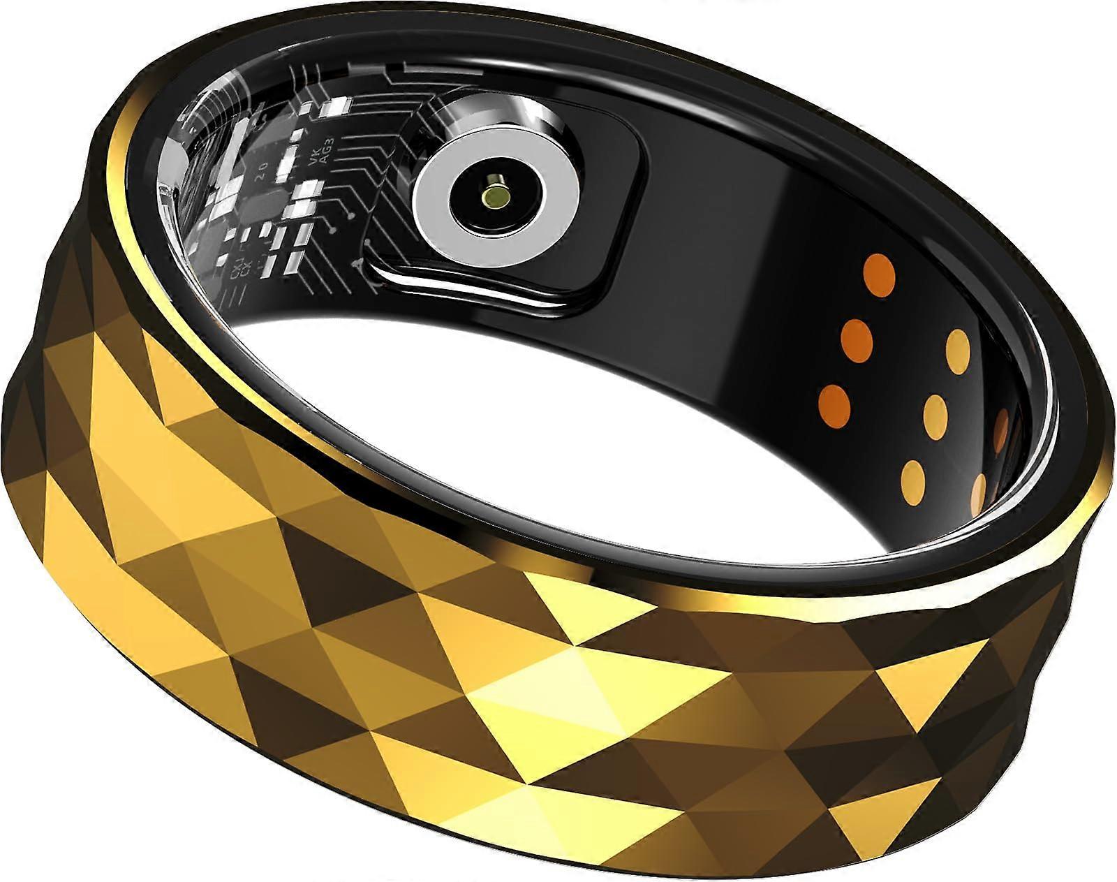 Smart Ring Android Smart Rings for Women Men Fitness Tracker Heart Rate Monitor iOS Gold