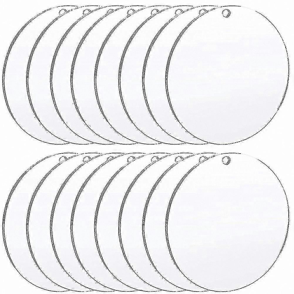 Transparent Acrylic Sheets for Crafting, 16 Round Blanks for Frames, Trays, Stands, Coasters & More