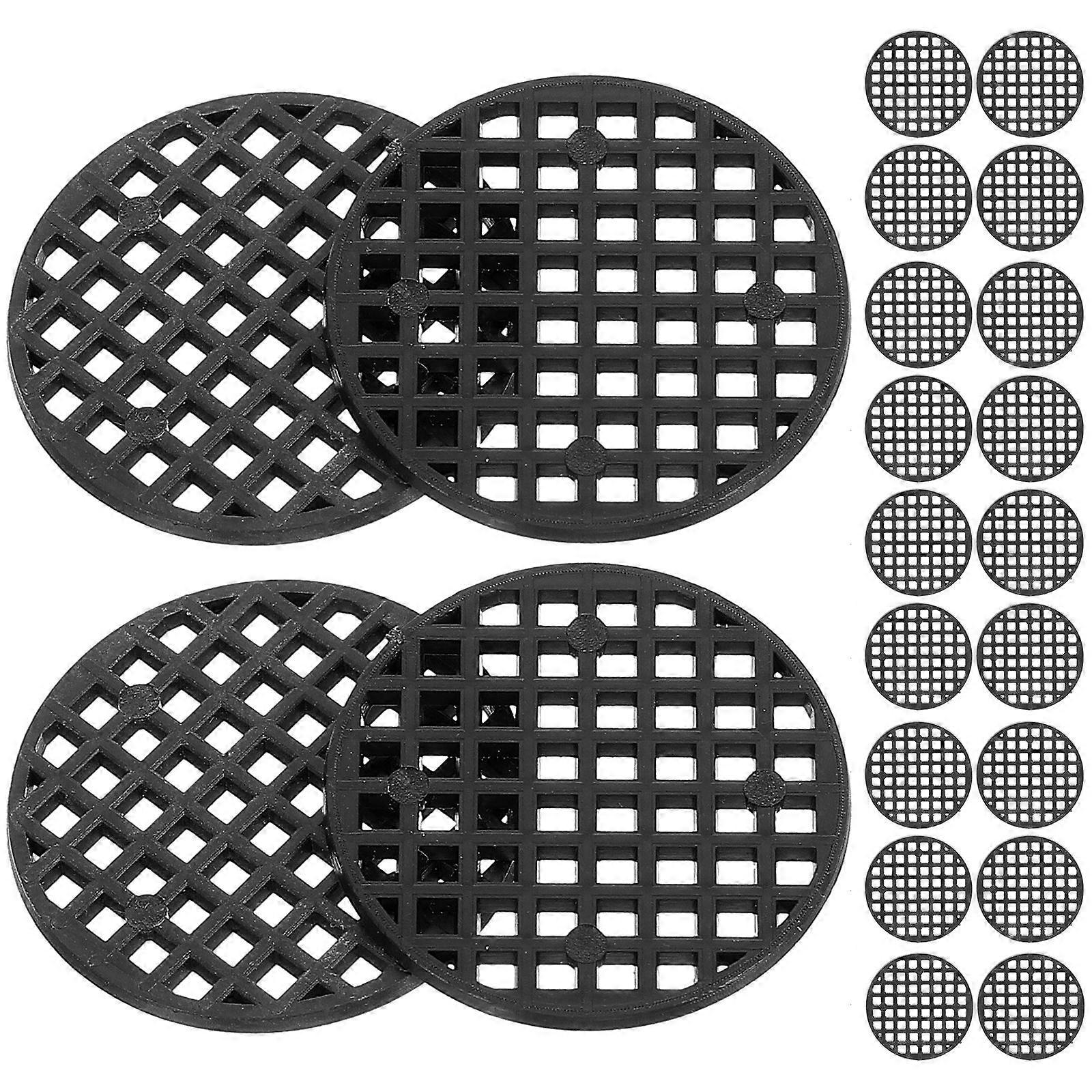100pcs Planter Hole Mesh Pads Garden Flowerpot Mesh Pads Round Plant Pot Bottom Nets