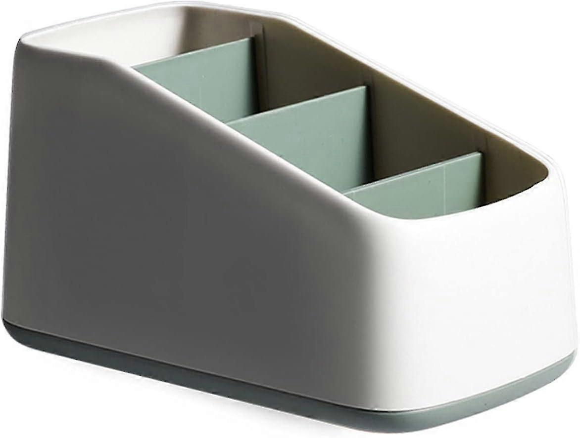 Green 4 Compartment Remote Control Organizer, Remote Control Holder, Suitable For Storage