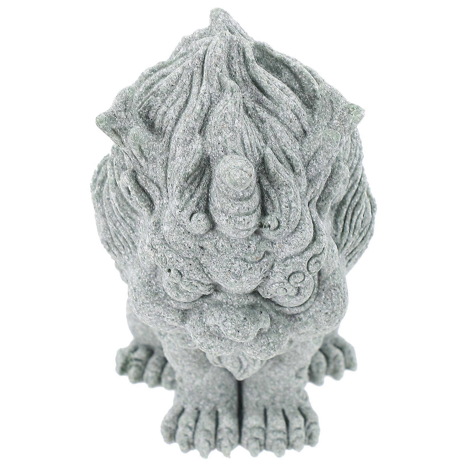 Grey Stone Fish Tank Sculpture for Decoration Small Craft Ornament Set of 6