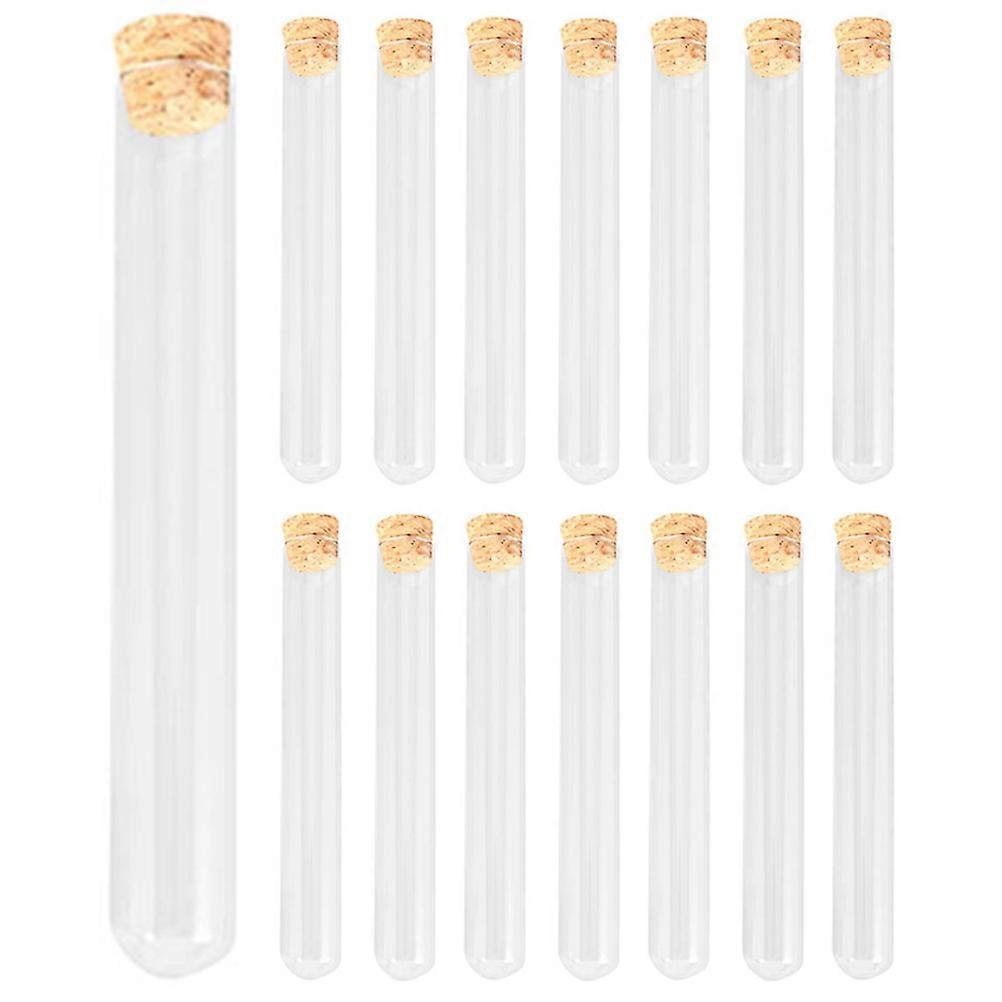 15Pcs Glass Vial Containers with Cork Stoppers for Chemical and Home Use