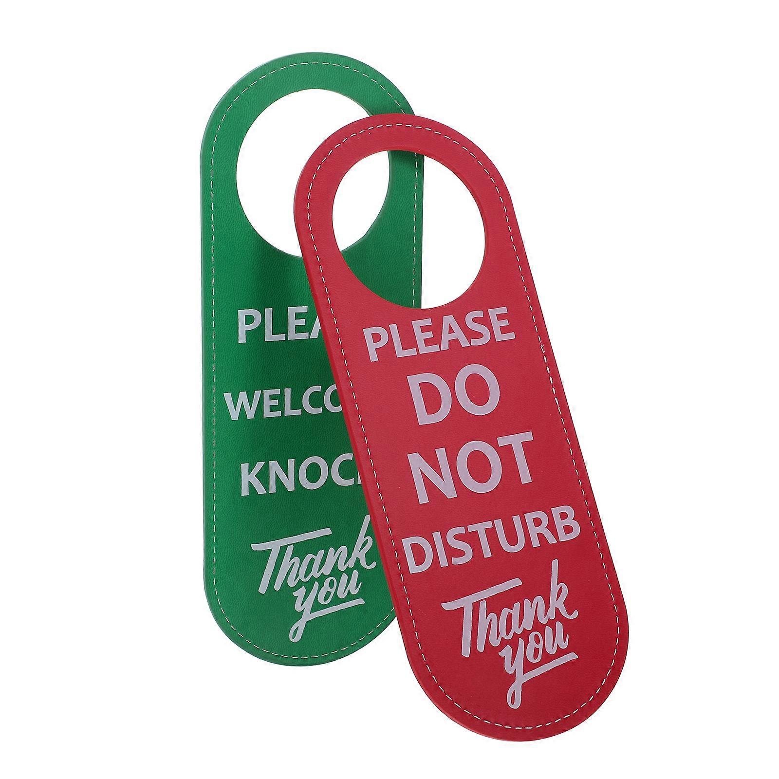 Double Sided Office Door Hanger Sign Please Do Not Disturb & Welcome Knock Tag for Hotels, Homes, Offices Privacy & Greeting Use