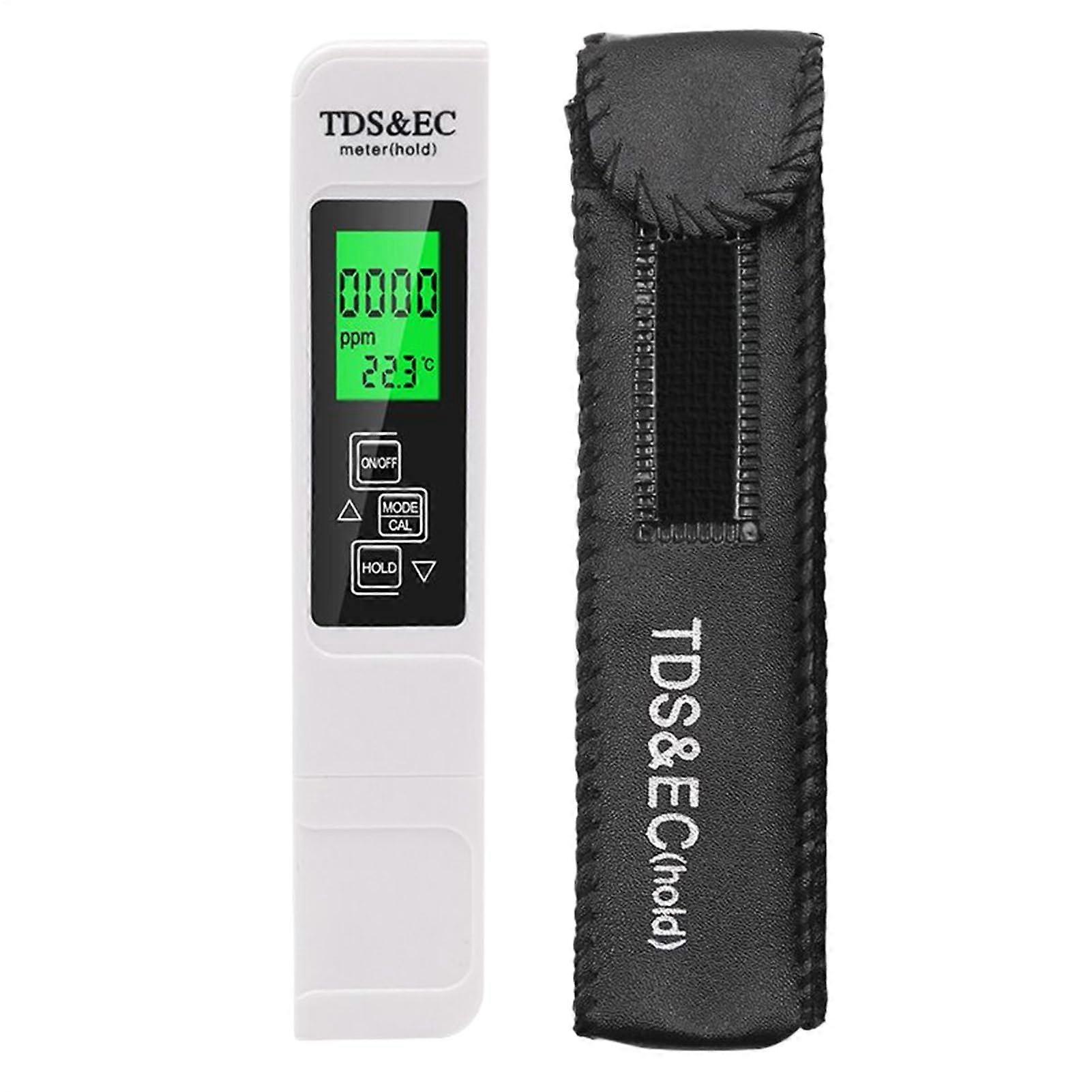 Tds Meter TDS EC Temperature Meter,Portable Detection Device for PPM Measurement, Professional Tool for Aquariums Swimming Pool
