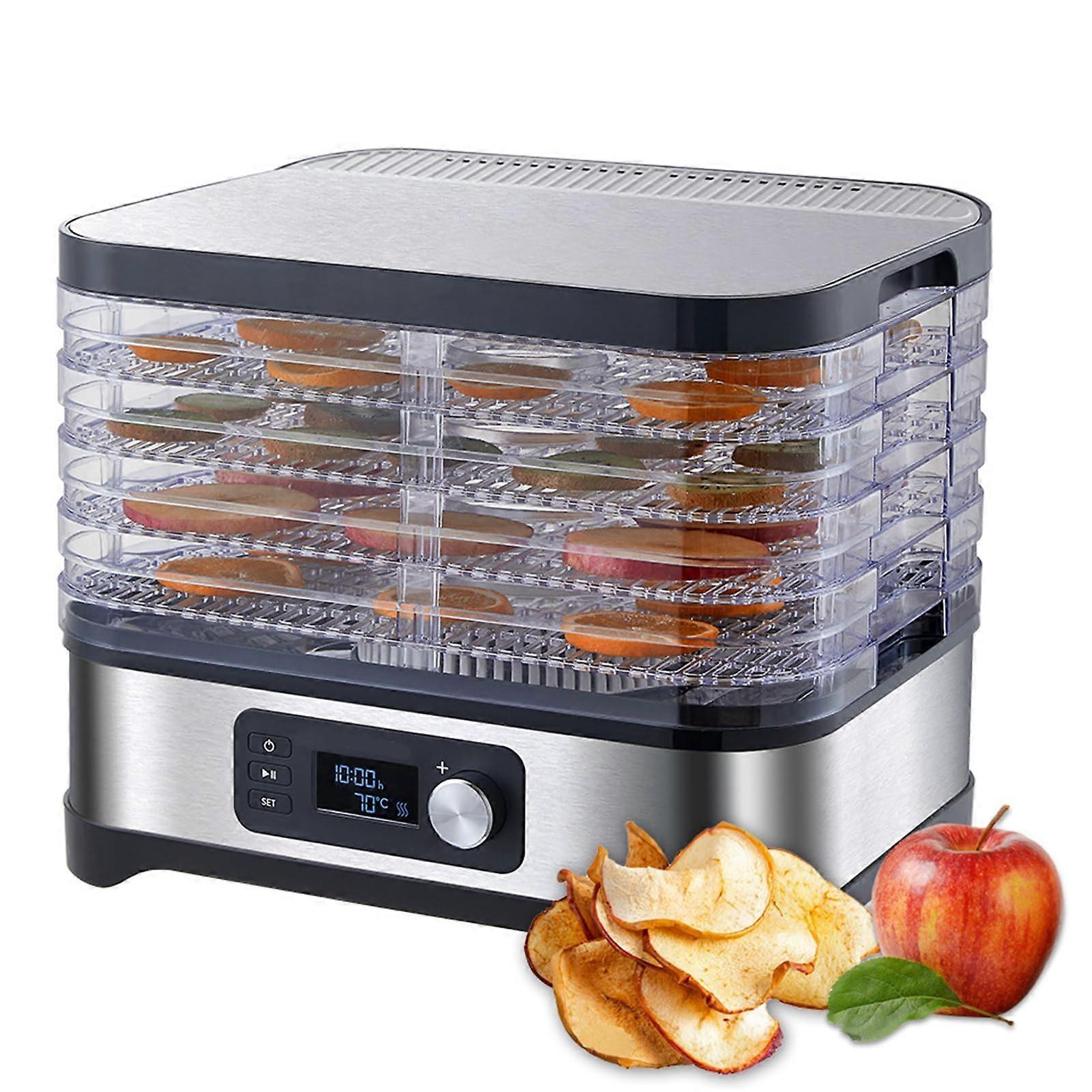Food Dehydrator With 5 Trays, Adjustable Temperature And Timer, Dry Fruit, Vegetables, Meat, Jerky For Homemade Snacks