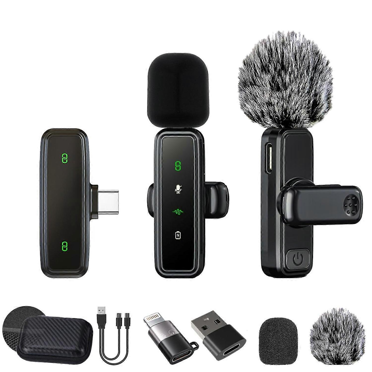 Wireless Microphone J81 1 To 2 Type-C Interface 9pcs /Set