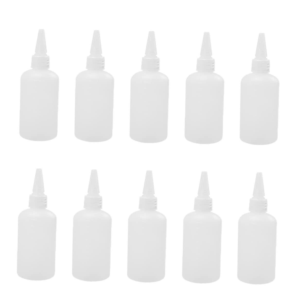 Squeeze Bottles For Pigment And Glue, 20 Pack, Transparent Dispenser Bottles With Trimmable Nozzles For Easy Application