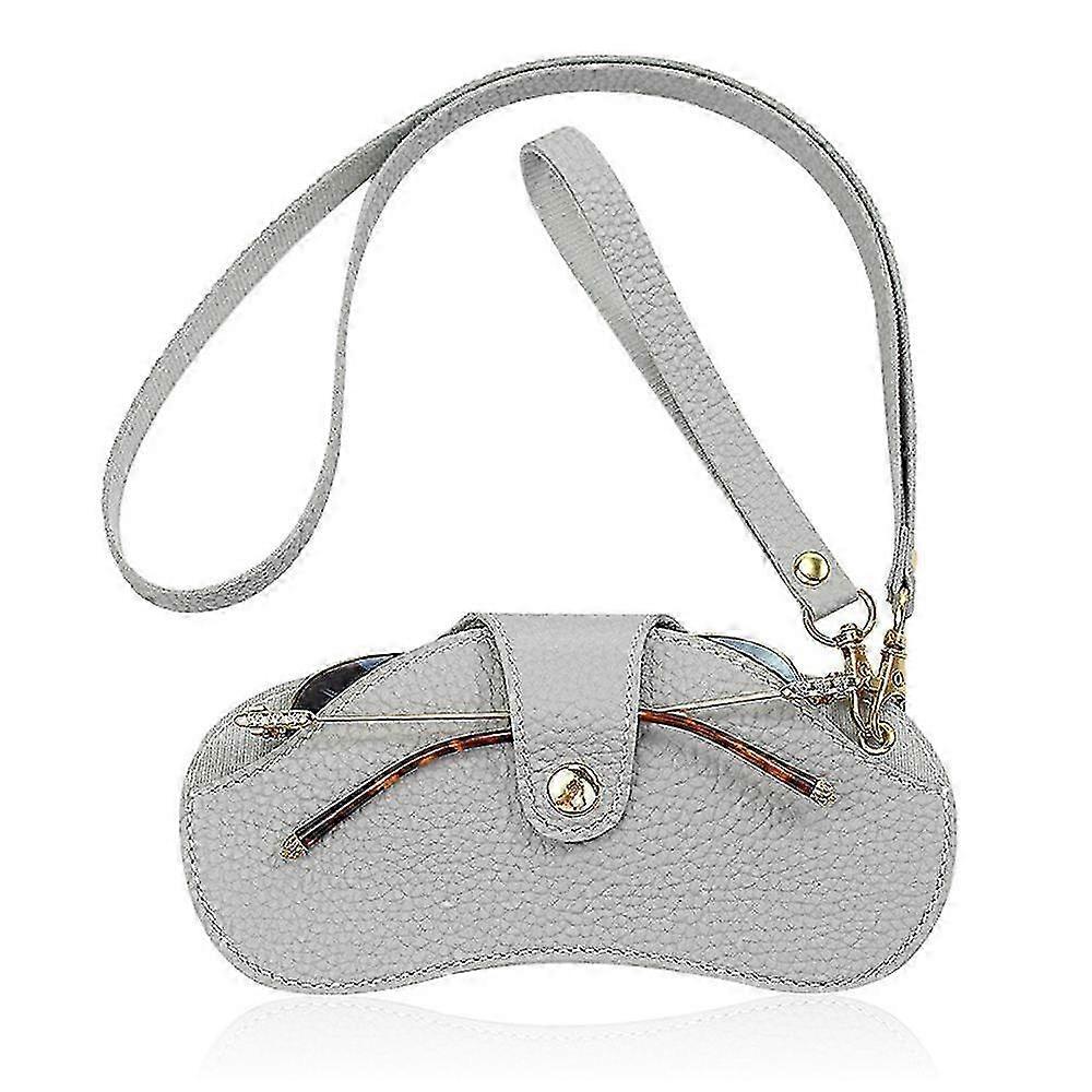 Estojo de óculos Shell, estojo de óculos de sol portátil, estojo de óculos de couro PU elegante, leve - style901