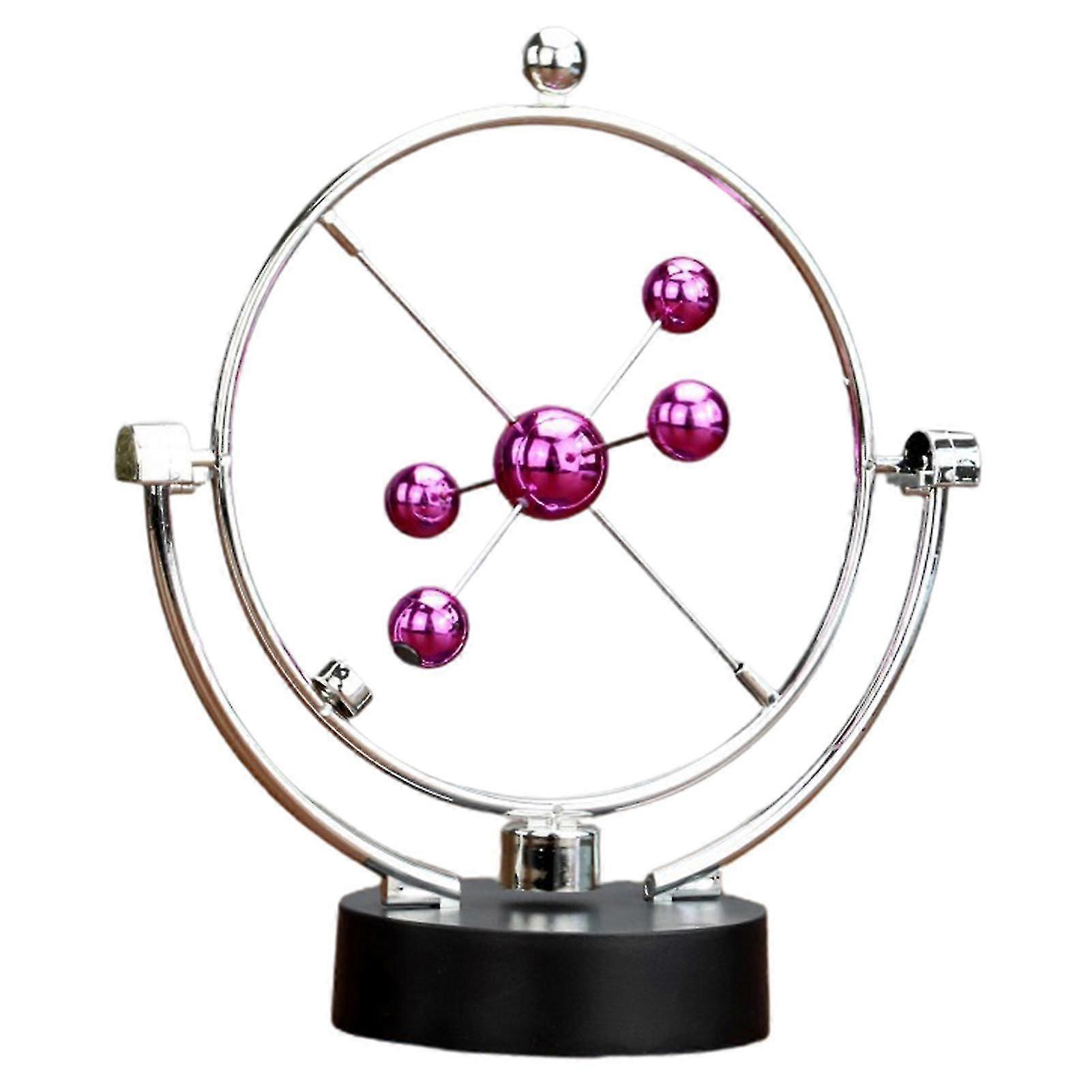 Motion Machine Freestanding Rotatable Wrought Iron Frame Physics Celestial Ball Perpetual Motion Toy Home Decoration