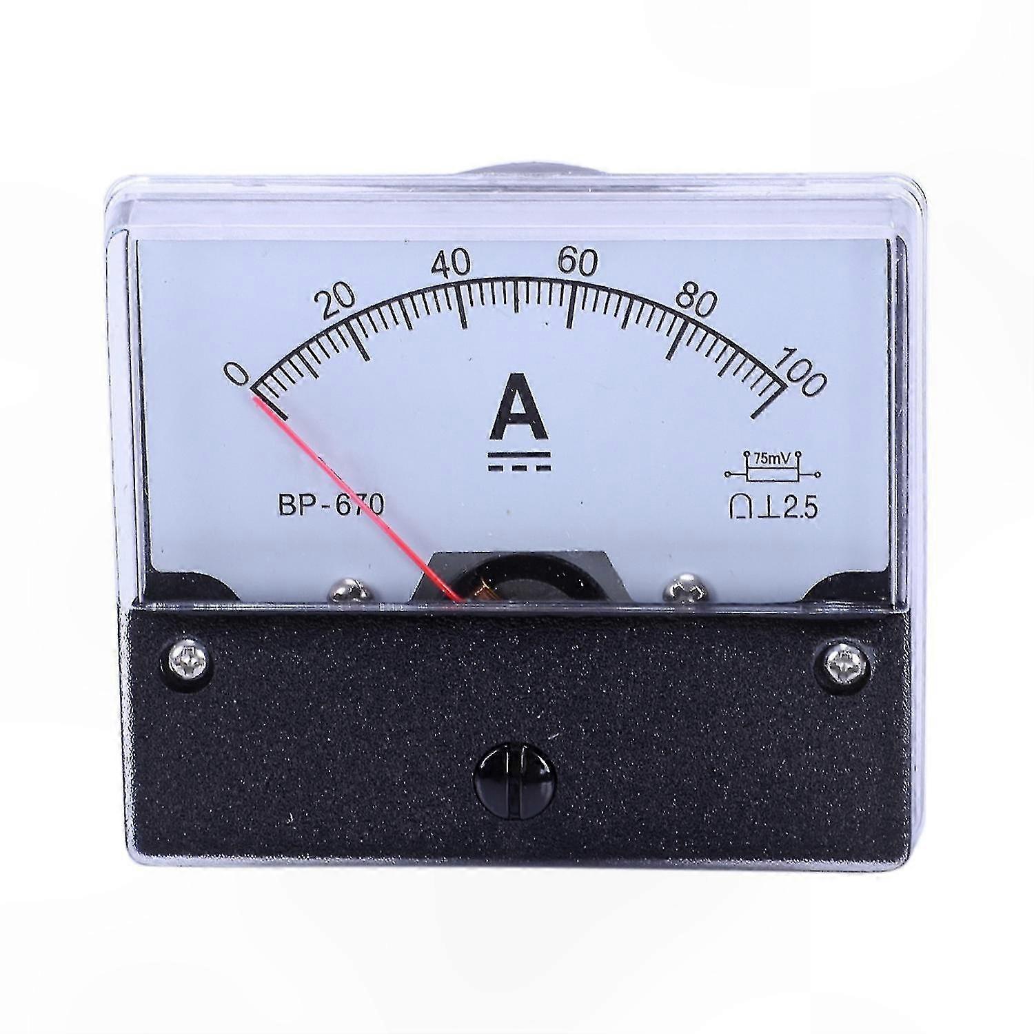 Analog Panel Meter 100A DC Current Ammeter with High Precision Display