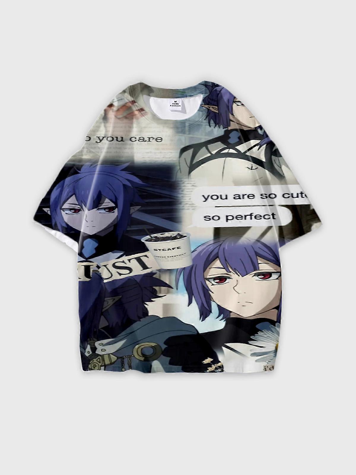 T-Shirt Round Neck, Loose Short Sleeve Seraph of the end Graphic Tee, Unisex Summer Casual Top U897