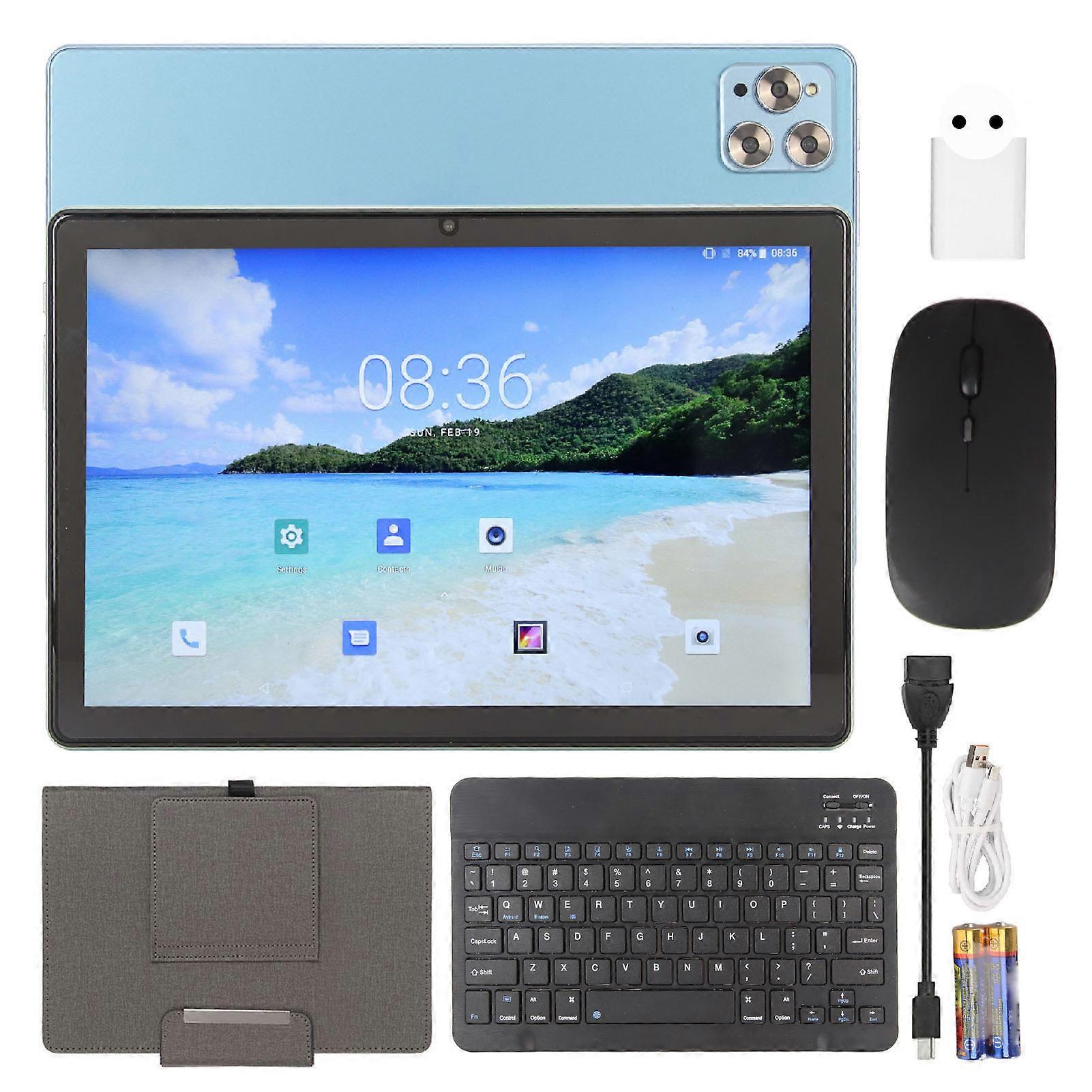 10.1 Inch 2 in 1 Tablet for Android 12, 8GB RAM, 256GB ROM, 4G WiFi with Keyboard Case