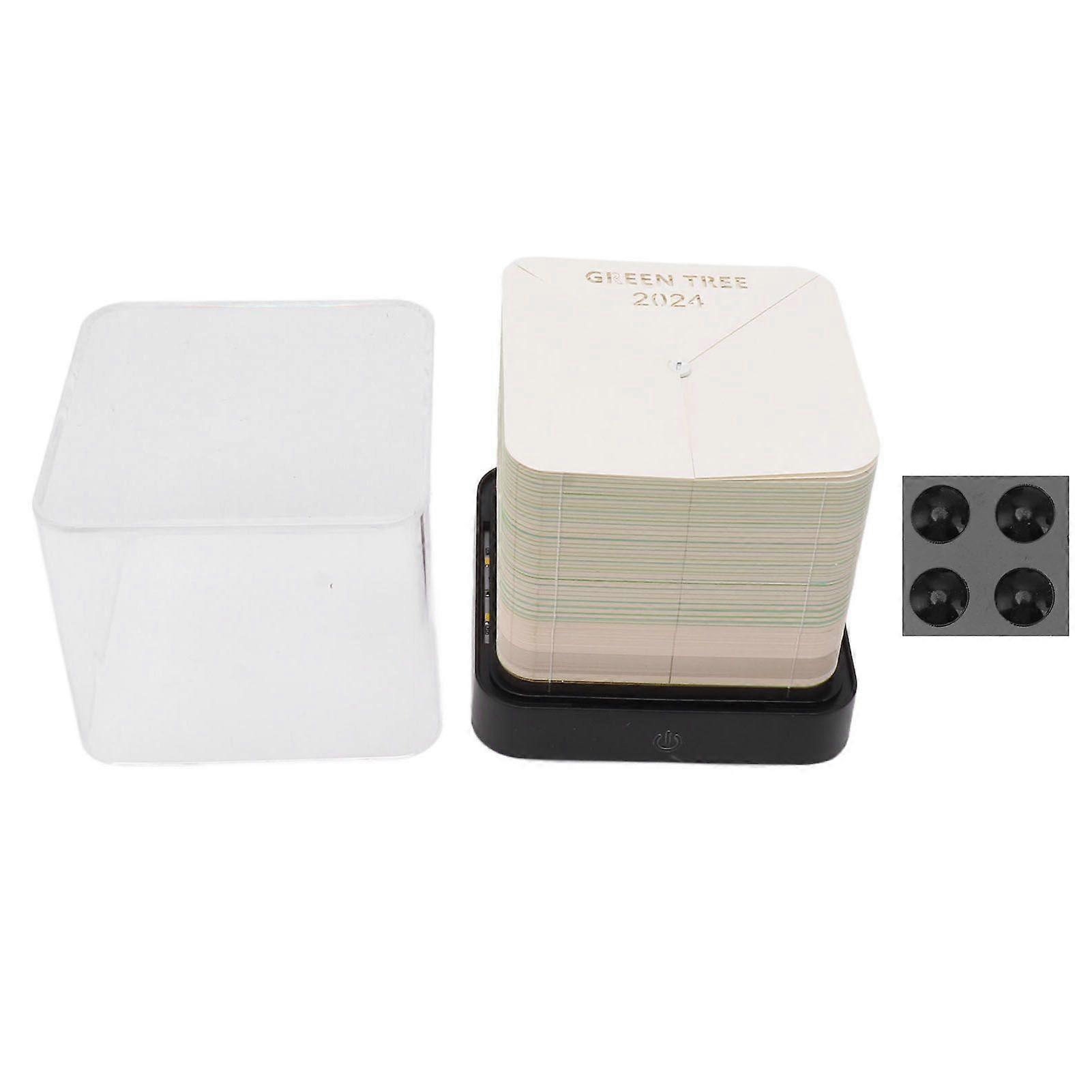 3D Paper Art Calendar Multifunctional Lifelike Decoration 2024 Calendar Memo Pad for Home Desk Office Green