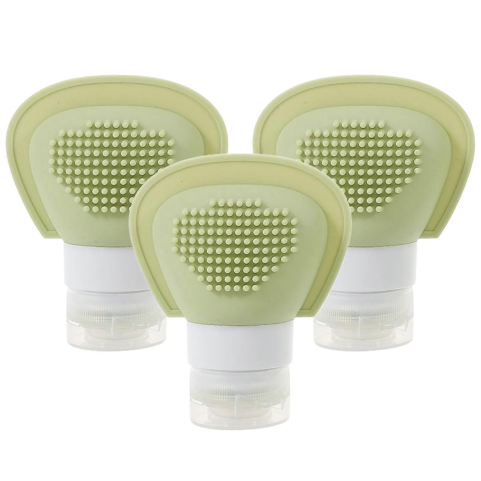 3pcs Leak Proof Silicone Travel Bottles for Shampoo, Conditioner & Toiletries – Squeezable, Portable & Durable Storage Containers for Easy Travel