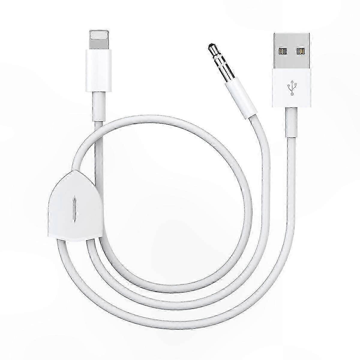 2-in-1 o and Charging Cable for /, Supports Simultaneous Music Playback and Charging with Car Stereo/Speakers/Headphones