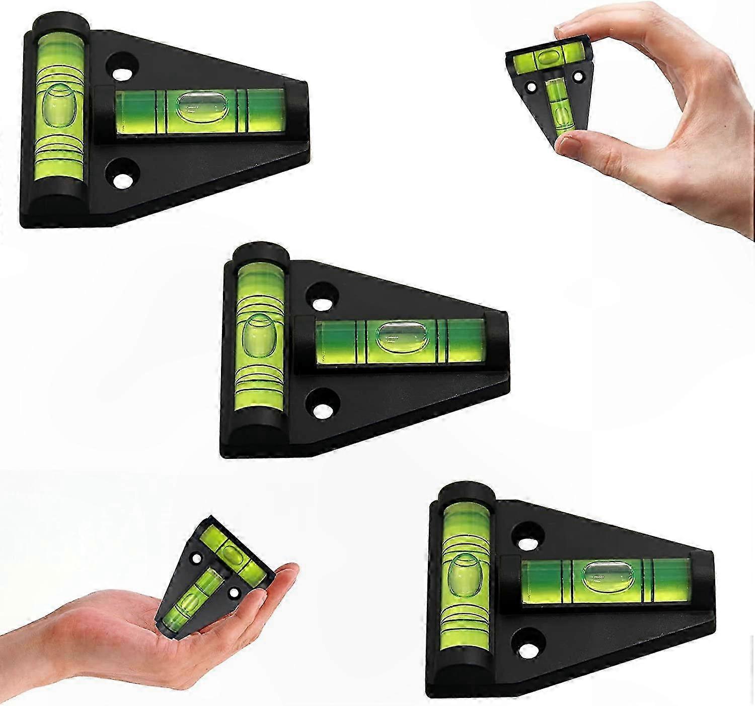 Compact T-Type Bubble Level, Mini Pocket Level for RVs and Caravans, 58x43x13mm Plastic Leveling Tool Accessory